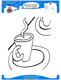 Çocuklar İçin Çay Boyama Sayfaları 